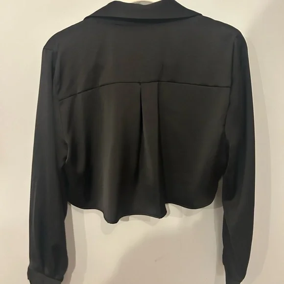 Zara Black Cropped Shirt - Picture 5 of 5